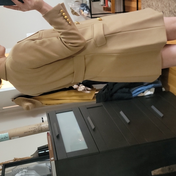 Saint laurent tan wool long pea coat F34 - Picture 15 of 16